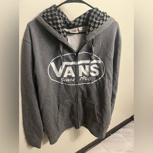 Vans checkered hood zip up
